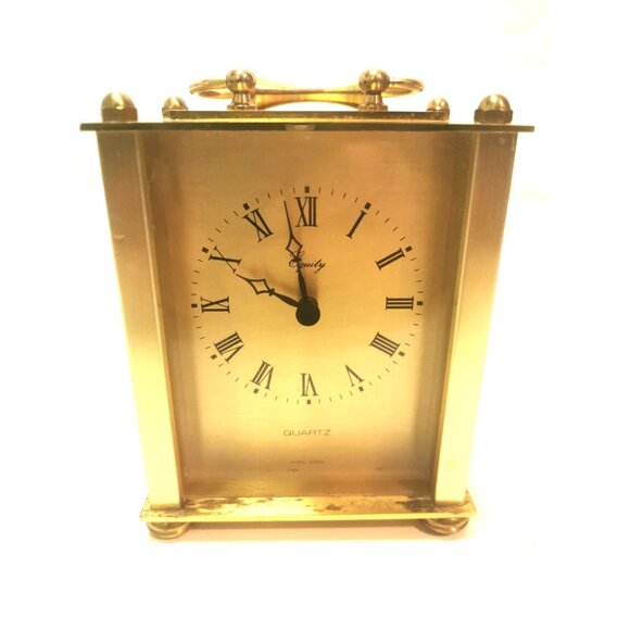 Equity Quartz, Brass Table Clock, Hong Kong - Picture 1 of 13